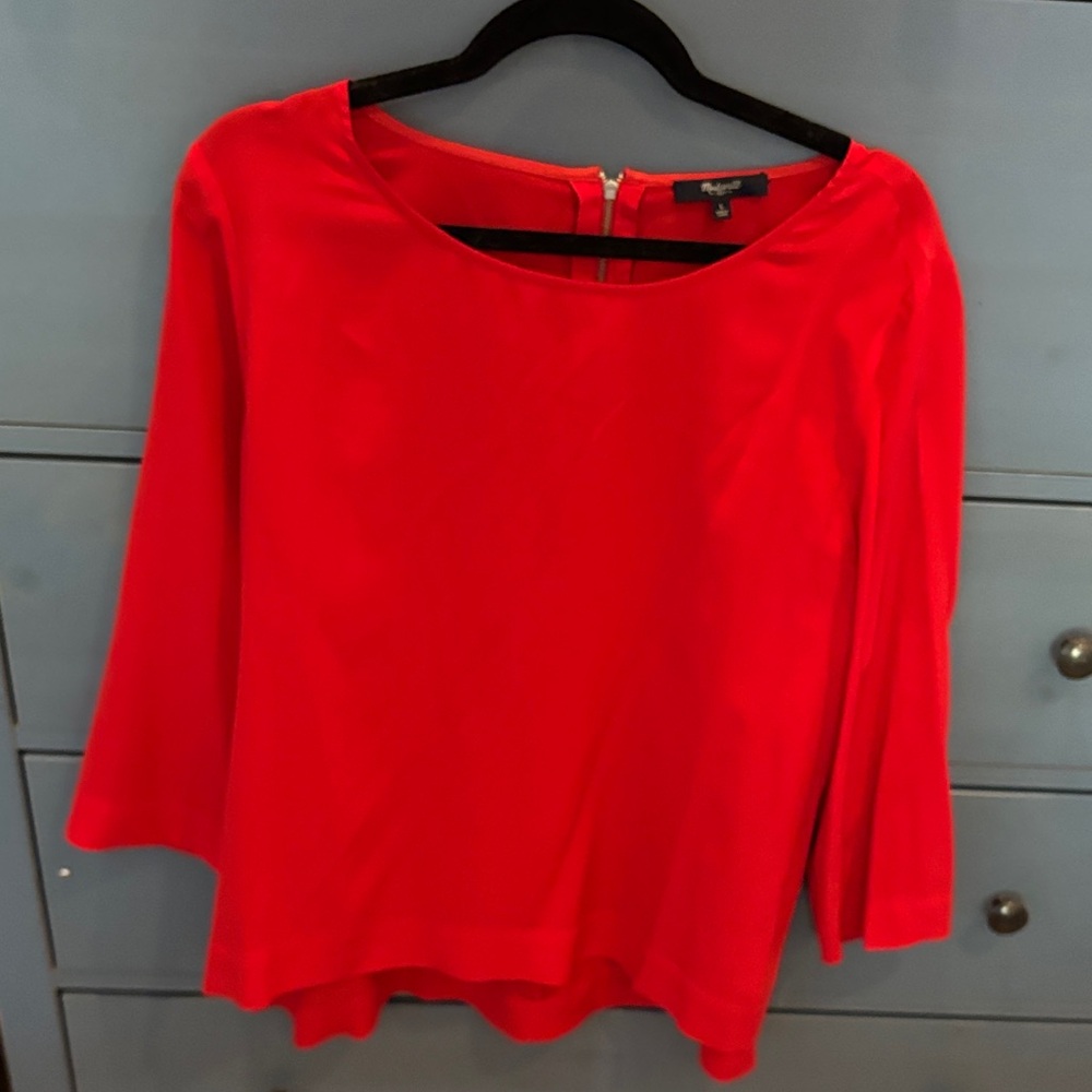 Madewell Bright Red Blouse